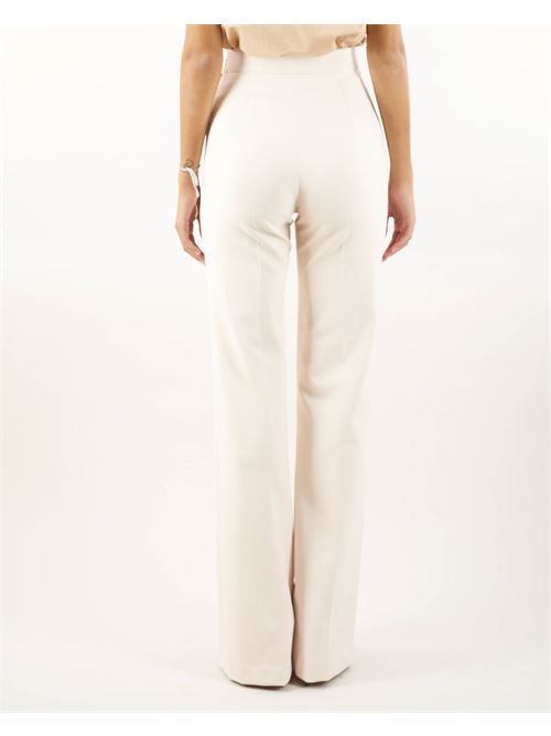 Pantalone a palazzo in crêpe stretch con cintura Elisabetta Franchi ELISABETTA FRANCHI | Pantalone | PAT3546E2193